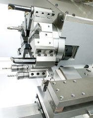 臺(tái)灣雙主軸車銑復(fù)合斜床身動(dòng)力頭刀塔液壓尾座CNC數(shù)控車床